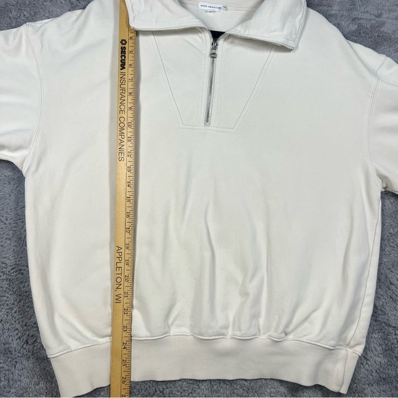 Good American 1/4 Zip Pullover Off White size 4 - Picture 8 of 10